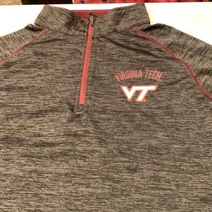 Womens Virginia Tech 3/4 zip long sleeve top